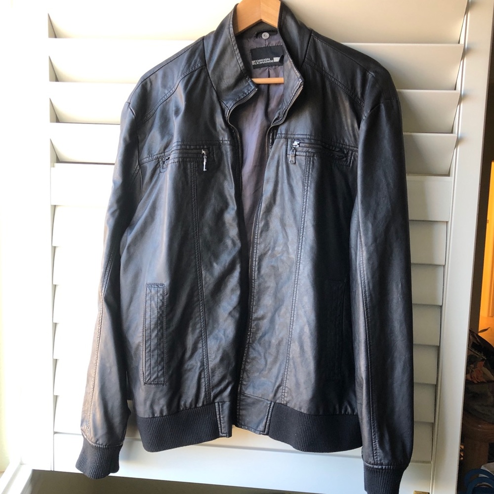 Gently used black XL Men’s Leather Jacket